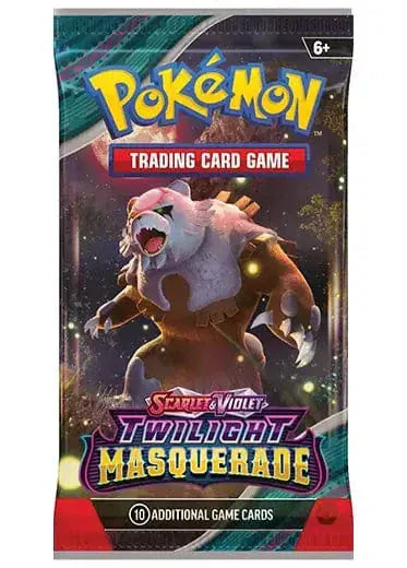 Purple Anime Pokemon TWILIGHT MASQUERADE Booster Pack TCG Trading Card