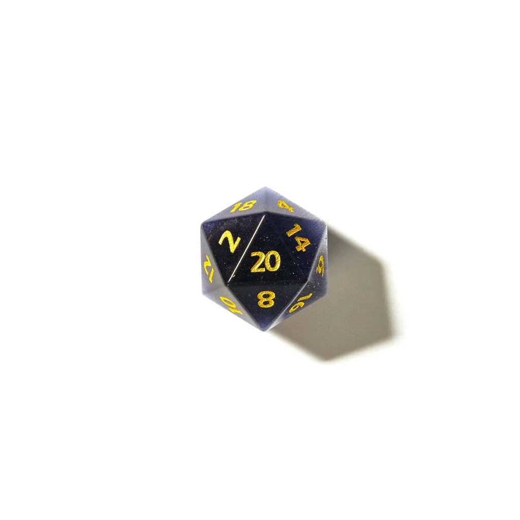 Purple Cats Eye | Natural Gemstone | 7 Piece Set - DICE
