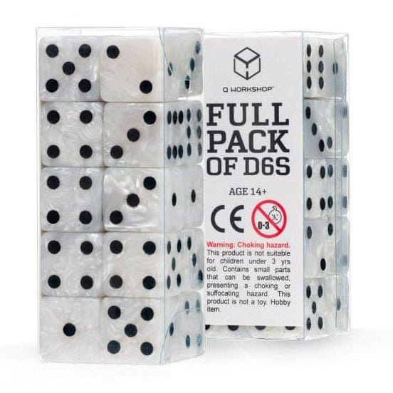 Dice Q Workshop Dice Set Full Pack D6 Pearl (20) 5907699498437