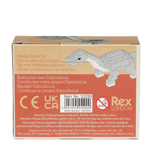 Rex B2B - UK Building Blocks Build your own dinosaur model brick kit - Diplodocus