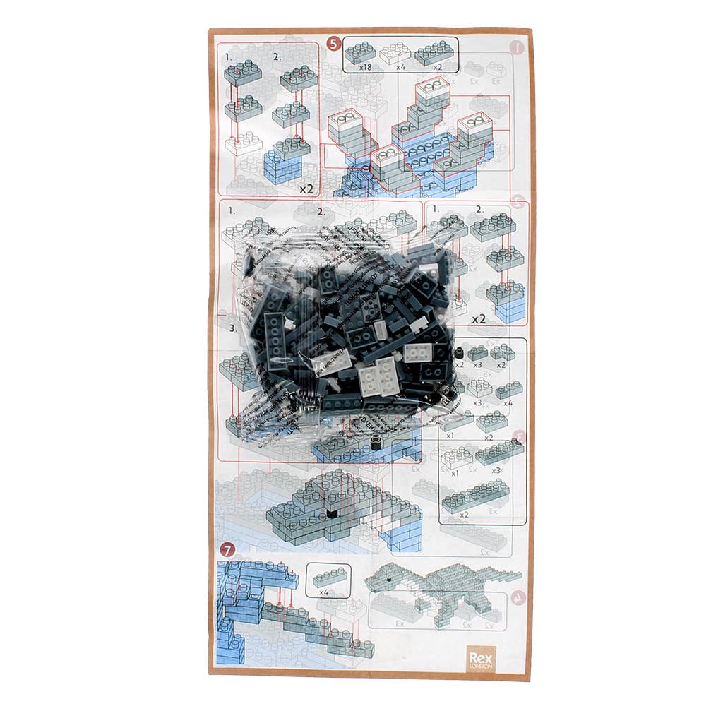 Rex B2B - UK Building Blocks Build your own dinosaur model brick kit - Diplodocus