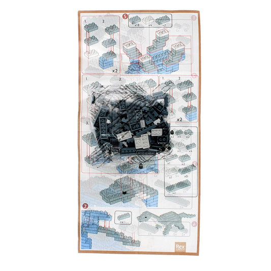 Rex B2B - UK Building Blocks Build your own dinosaur model brick kit - Diplodocus