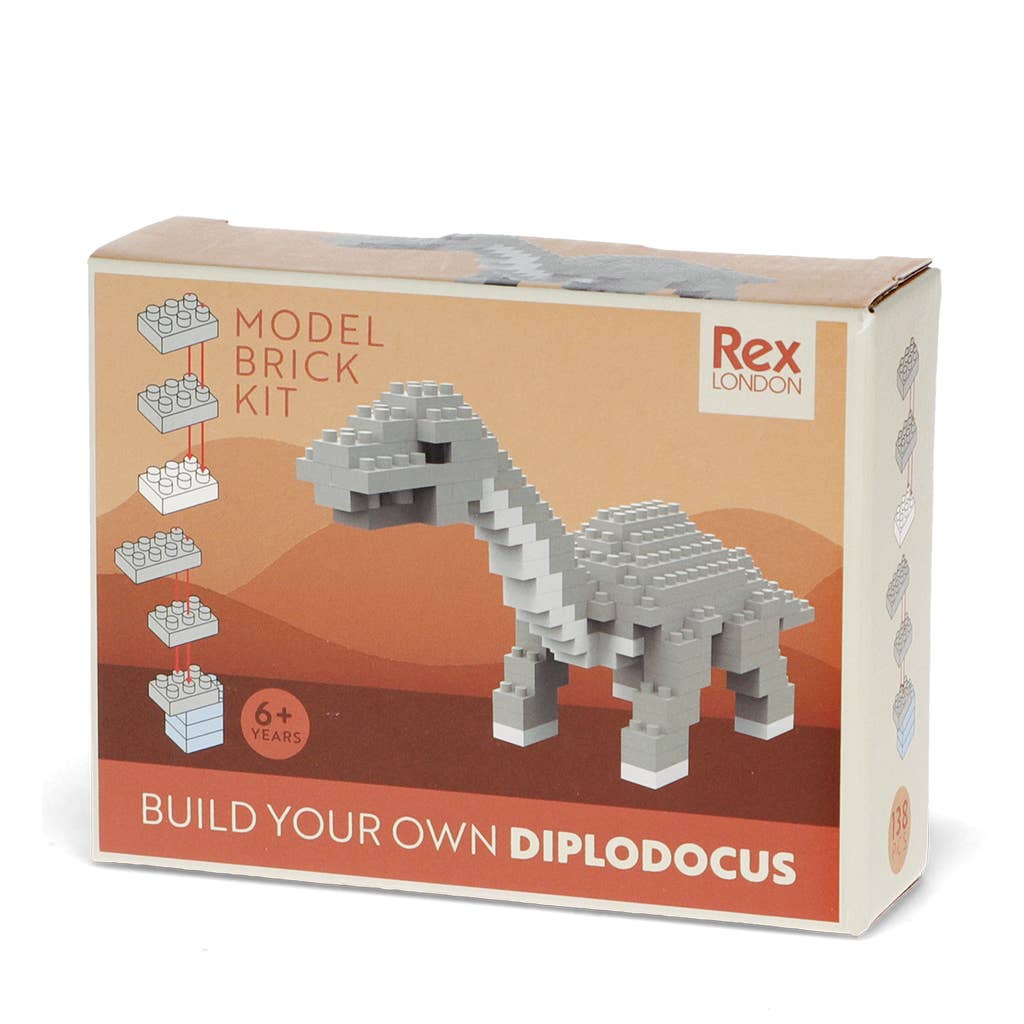 Rex B2B - UK Building Blocks Build your own dinosaur model brick kit - Diplodocus