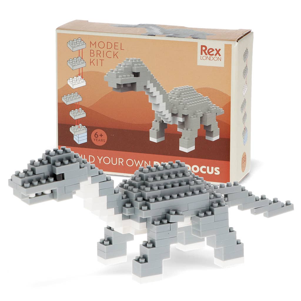Rex B2B - UK Building Blocks Build your own dinosaur model brick kit - Diplodocus
