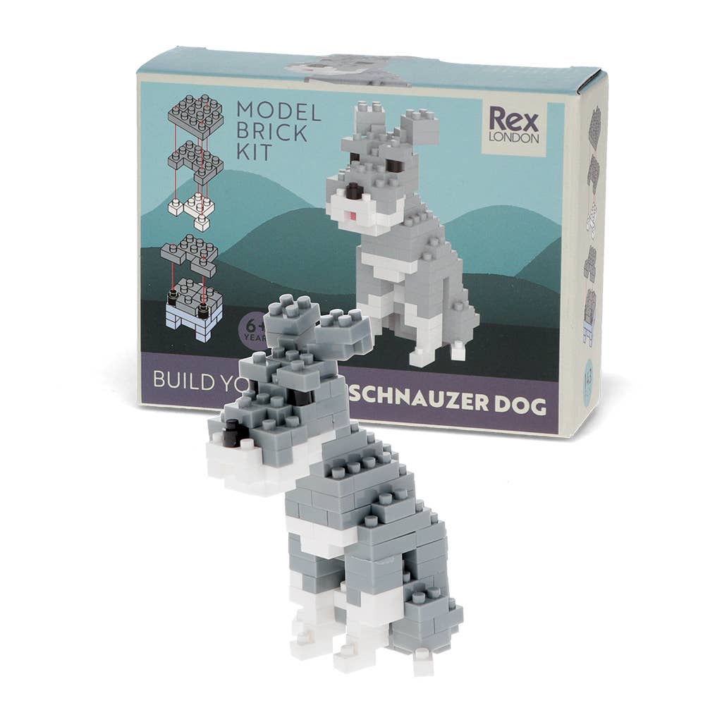 Rex B2B - UK Building Blocks Build your own dog model brick kit - Schnauzer