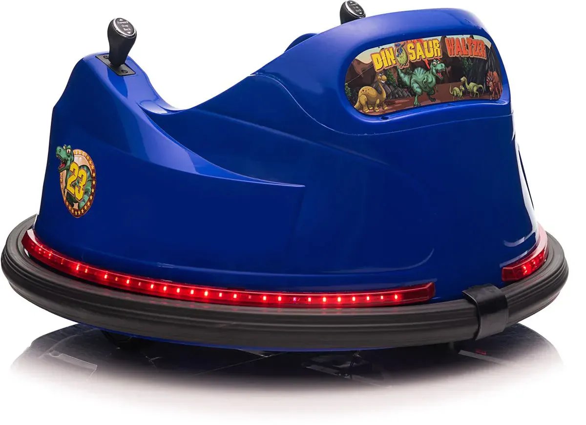 Rooleo Blue dinosaur adventure ride on bumper car