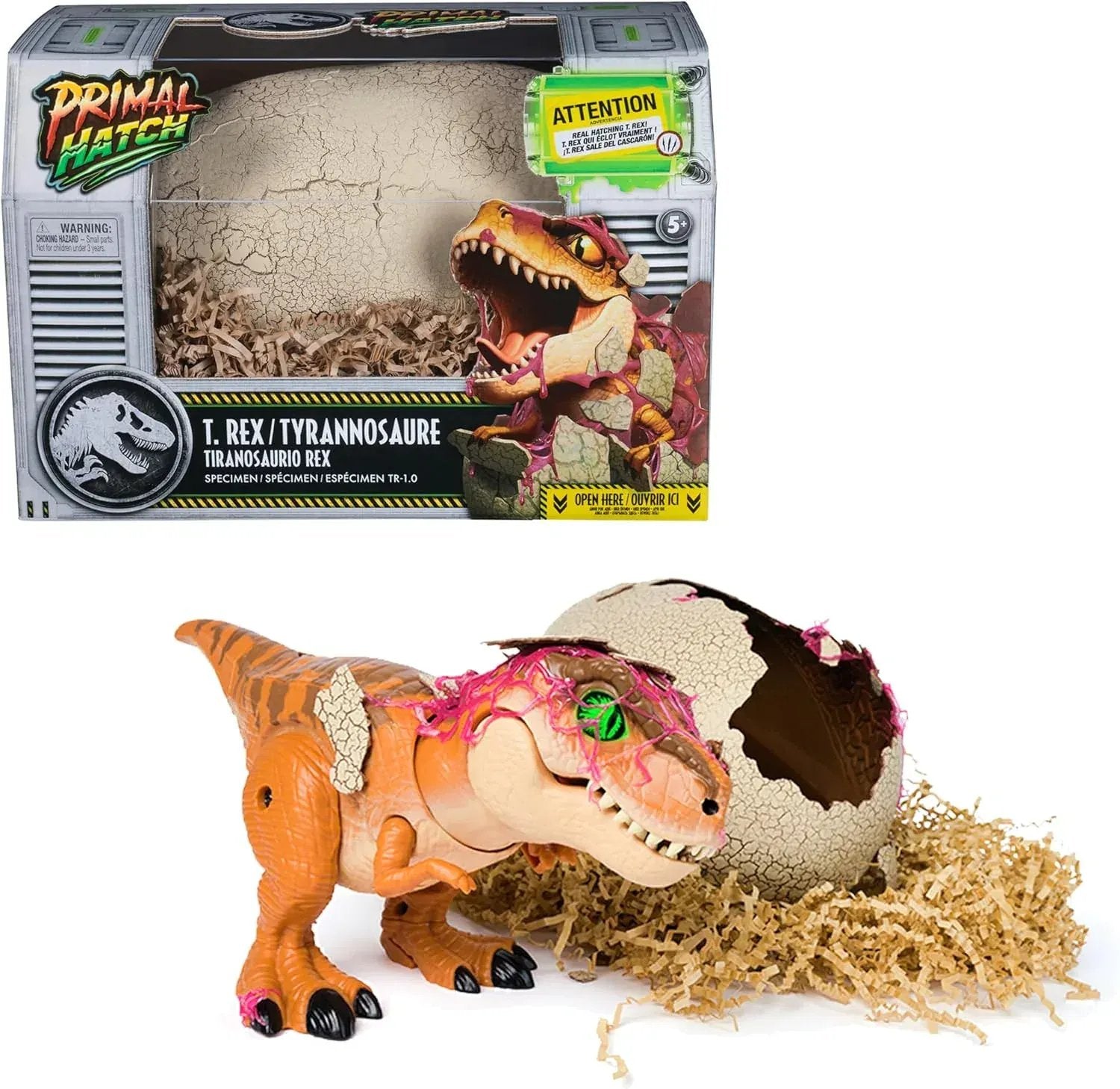 Rooleo Jurassic World Primal Hatch Interactive Toy Dinosaur & Egg