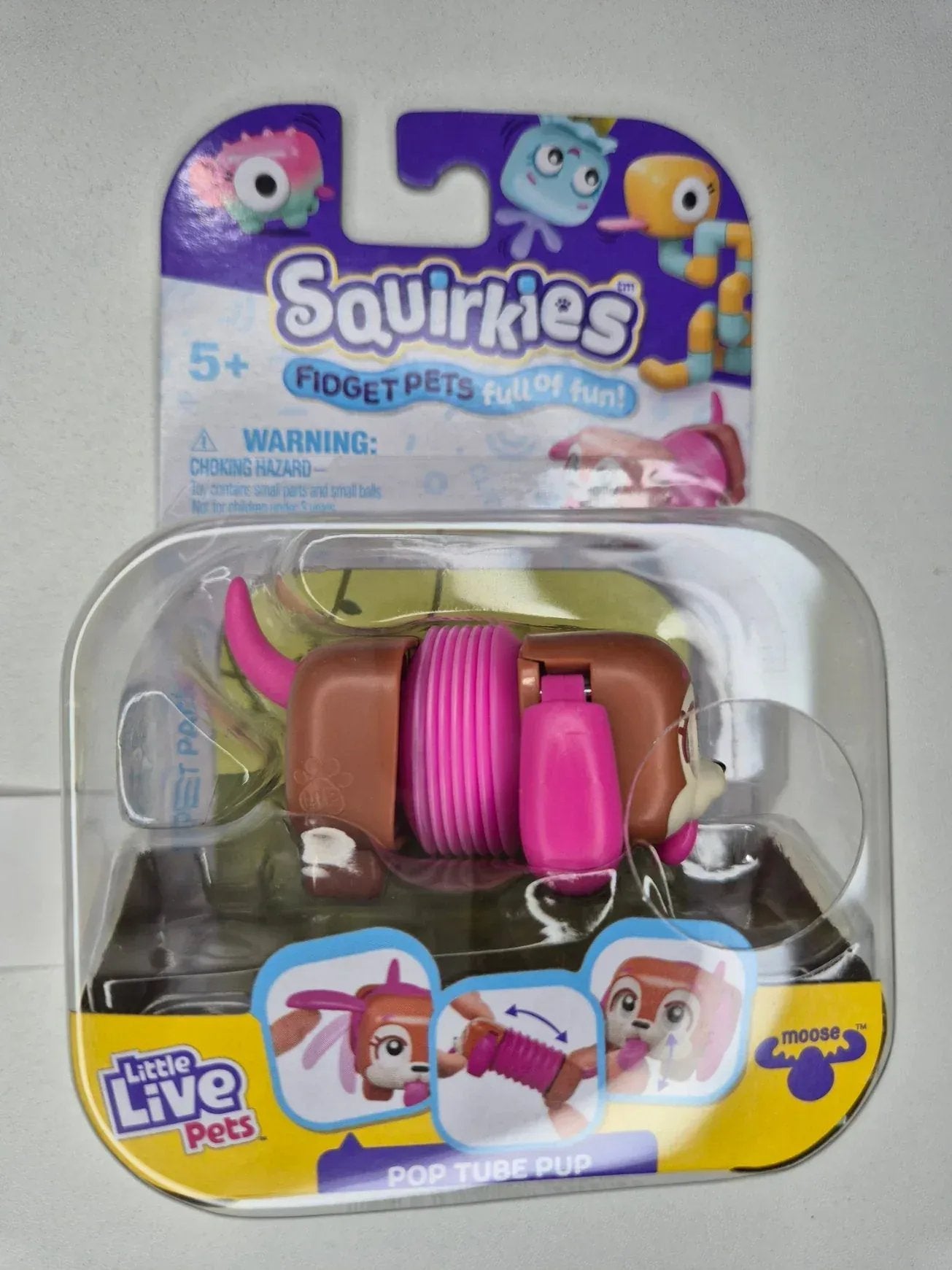 Rooleo Pop Tube PUP - Brown Little Live Pets Squirkies