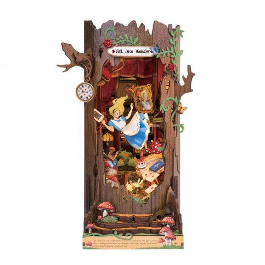 Rooleo Rolife Book Nook Shelf Insert - Fall into Wonderland