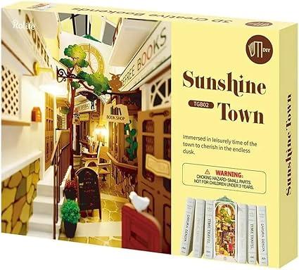 Rooleo Sunshine Town 3D Book Nook Wooden Puzzle TGB02