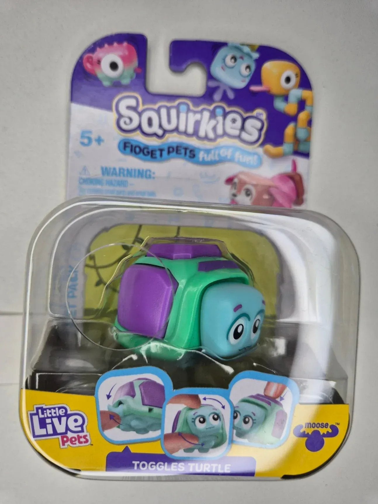 Rooleo Toggle TURTLE - Purple Green Little Live Pets Squirkies