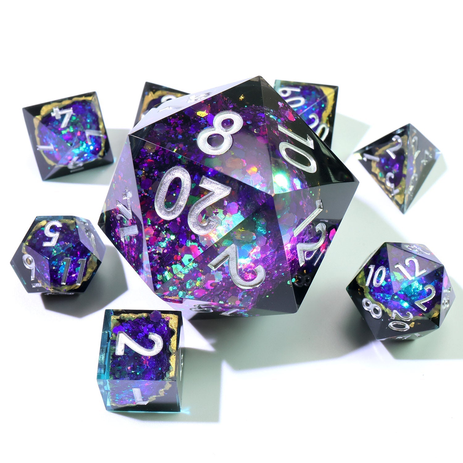 Royal Nebula | 50mm D20 | Oversized Geode Dice - DICE