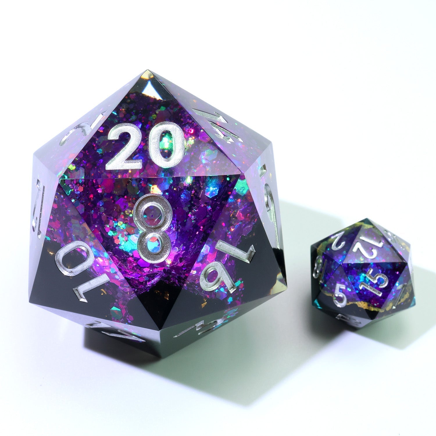 Royal Nebula | 50mm D20 | Oversized Geode Dice - DICE