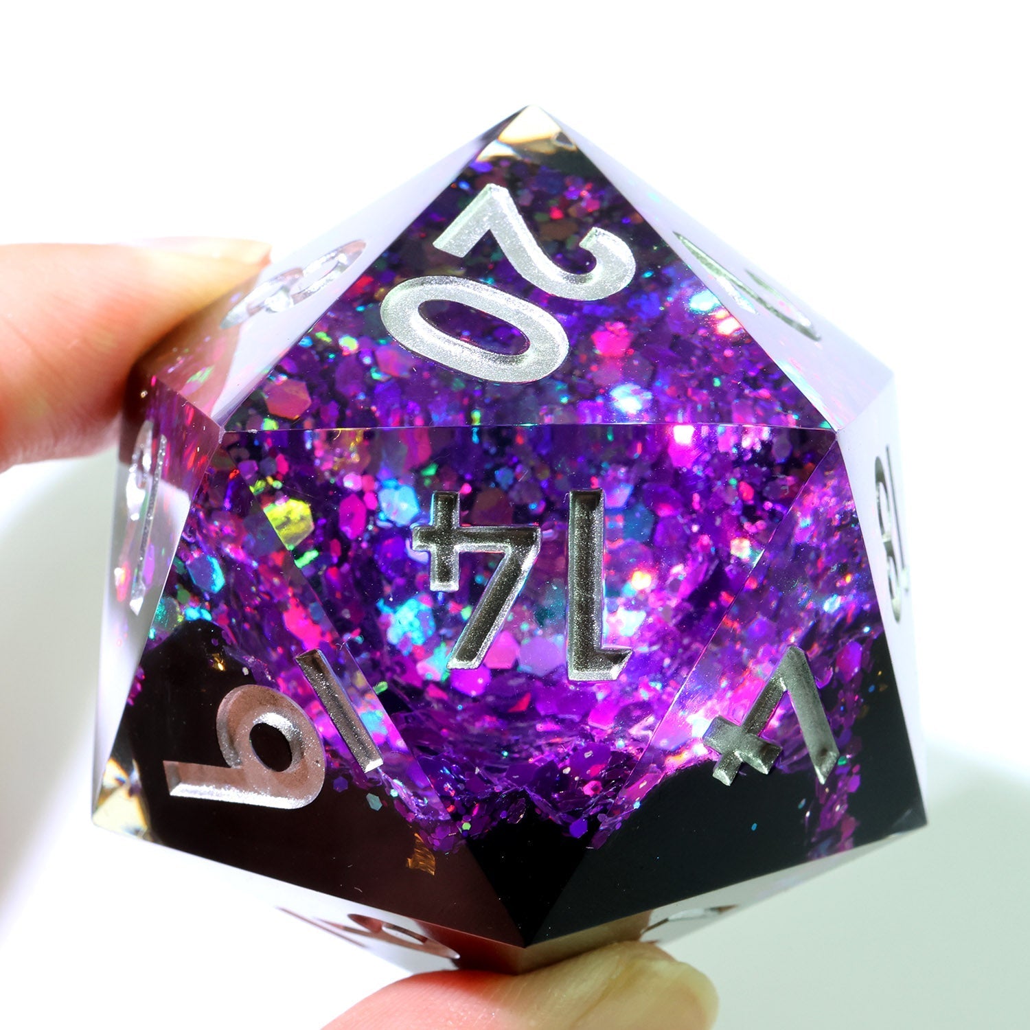 Royal Nebula | 50mm D20 | Oversized Geode Dice - DICE