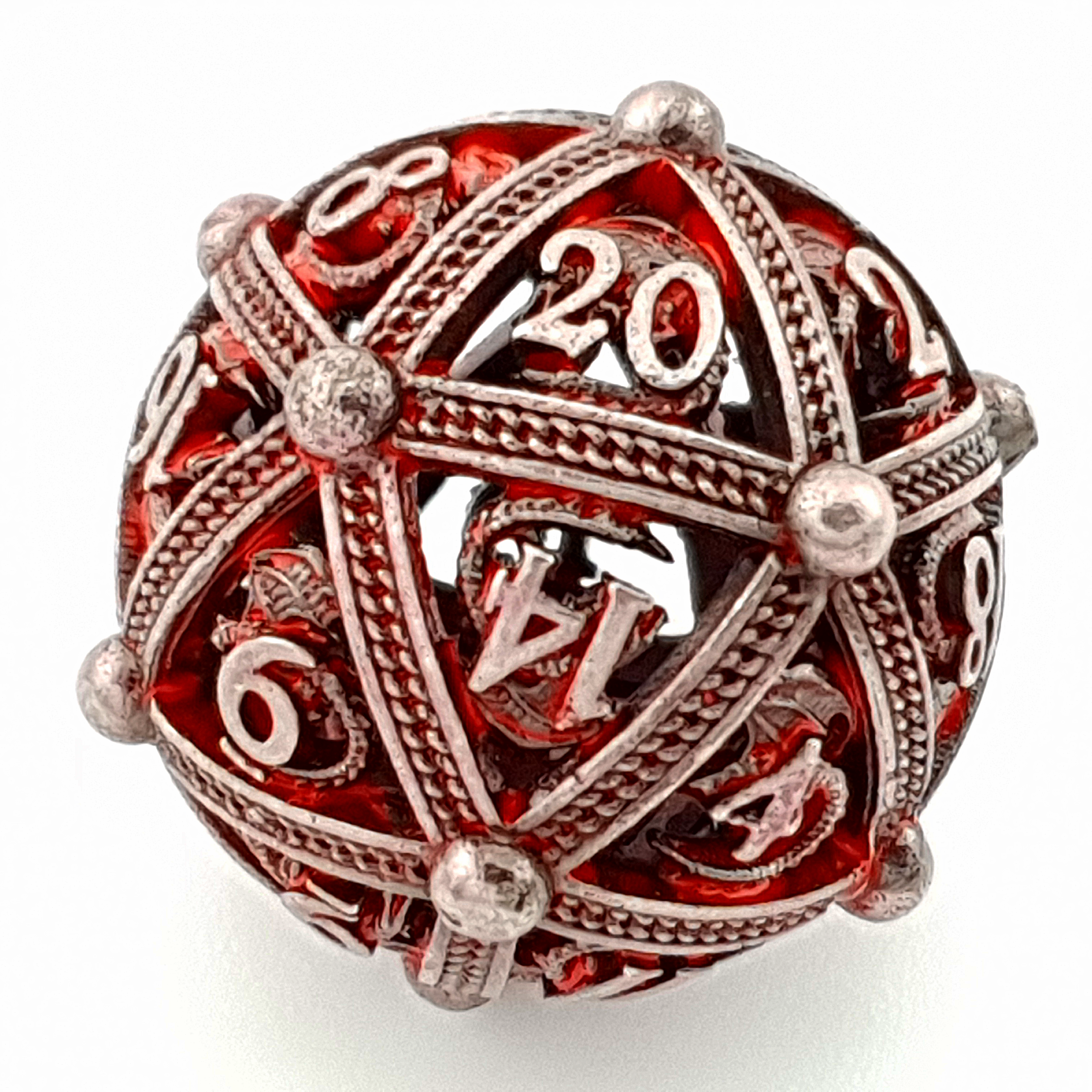 Scarlet Wyrm | Hollow Metal Dice | 7 Piece Set - DICE