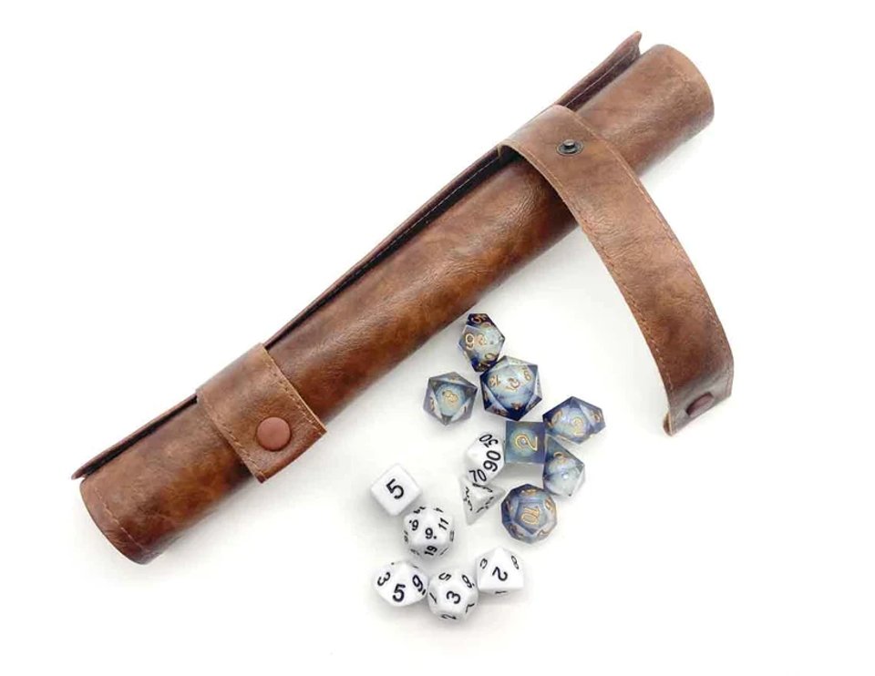 Scroll of Casting | Premium Vegan Leather Dice Mat - Dice Tray