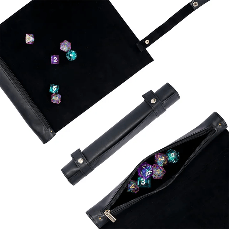 Tabletop Dominion Dice Tray Scroll of Secrets | Vegan Leather Dice Mat