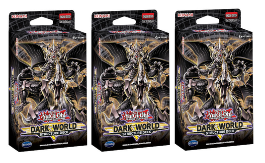 Yugioh Sealed 3x Yu-Gi-Oh! - Dark World Structure Deck BUNDLE 4012927948712