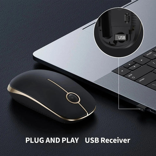 Seenda Silent Wireless Mouse with 1600 DPI Precision - Purple Anime