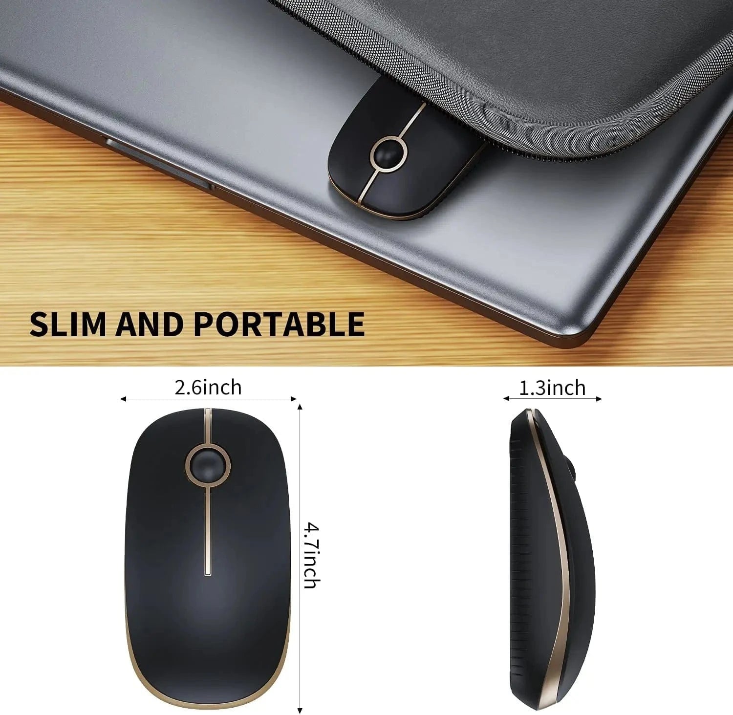 Seenda Silent Wireless Mouse with 1600 DPI Precision - Purple Anime