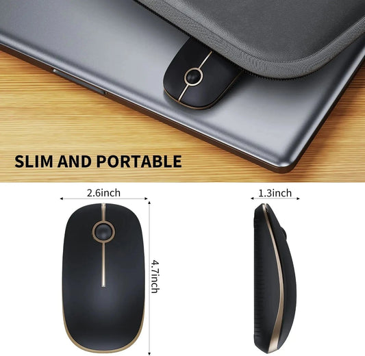 Seenda Silent Wireless Mouse with 1600 DPI Precision - Purple Anime