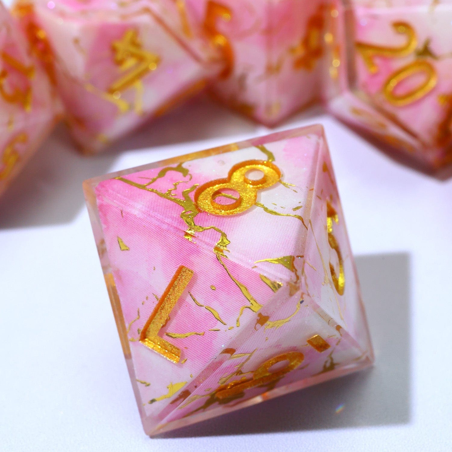 Tabletop Dominion DICE Seraphic Bloom | Art Core Dice | 7 Piece Set