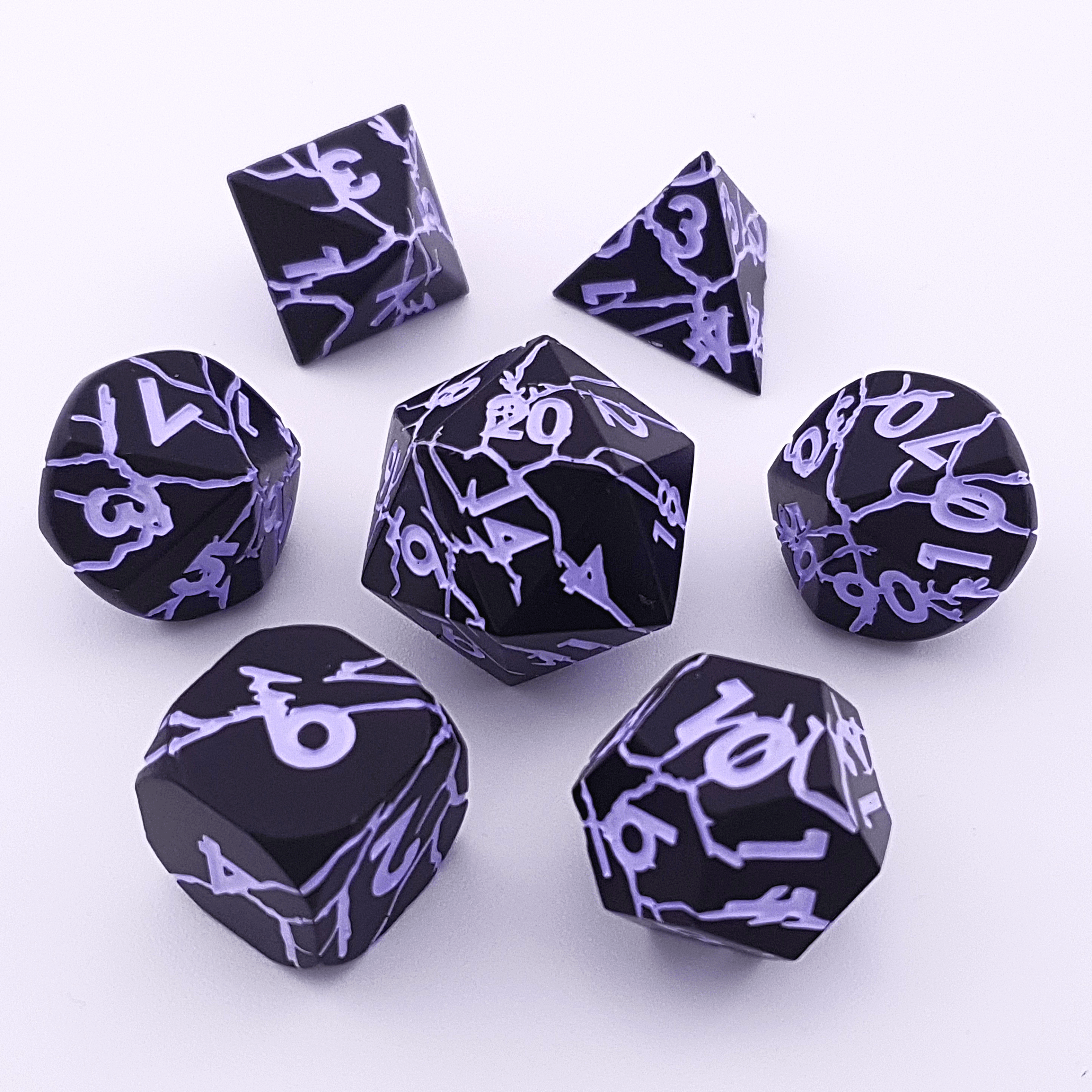 Tabletop Dominion DICE Shadow Arcana | Solid Metal Dice | 7 Piece Set