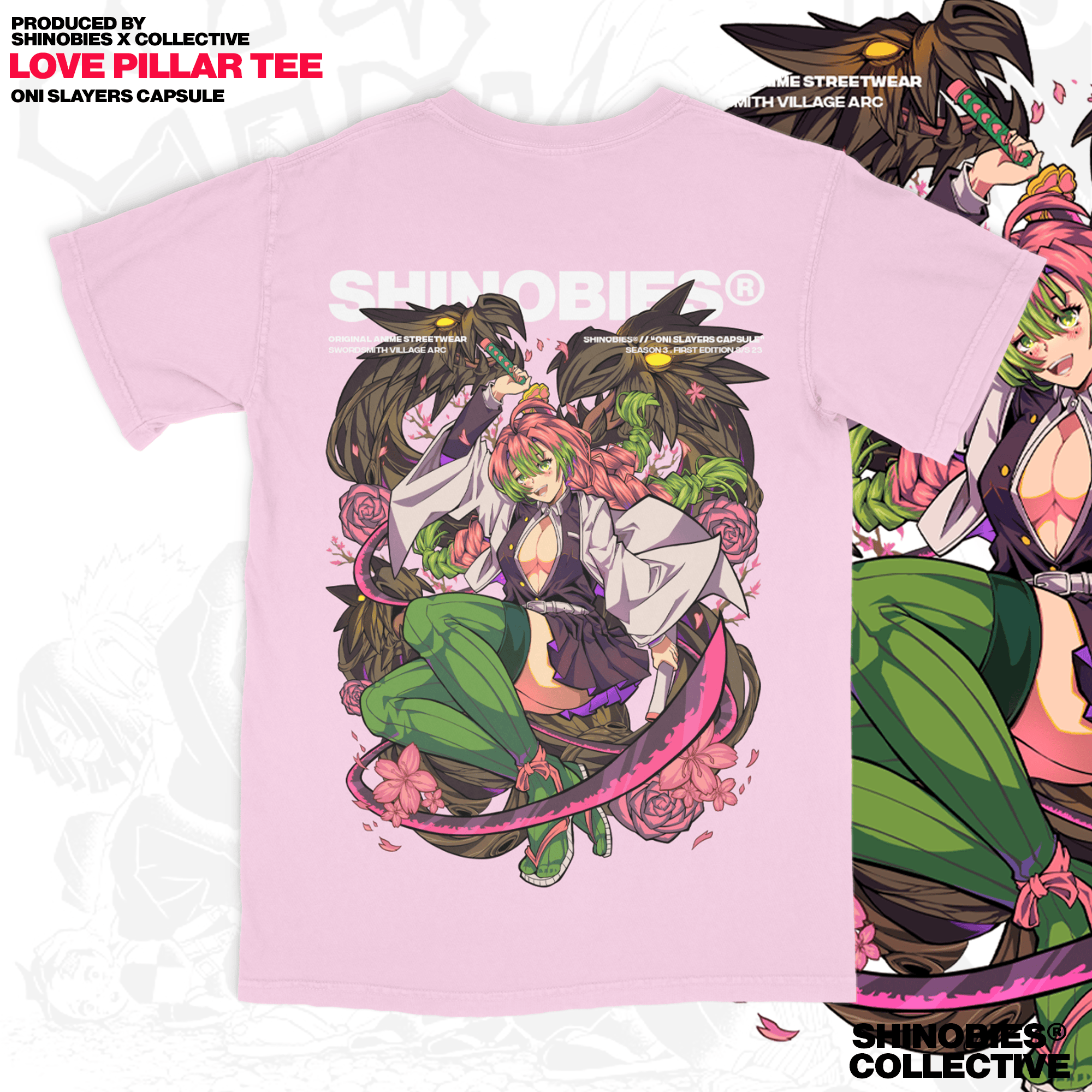 Shinobies Love Breathing Love Pillar T-Shirt !