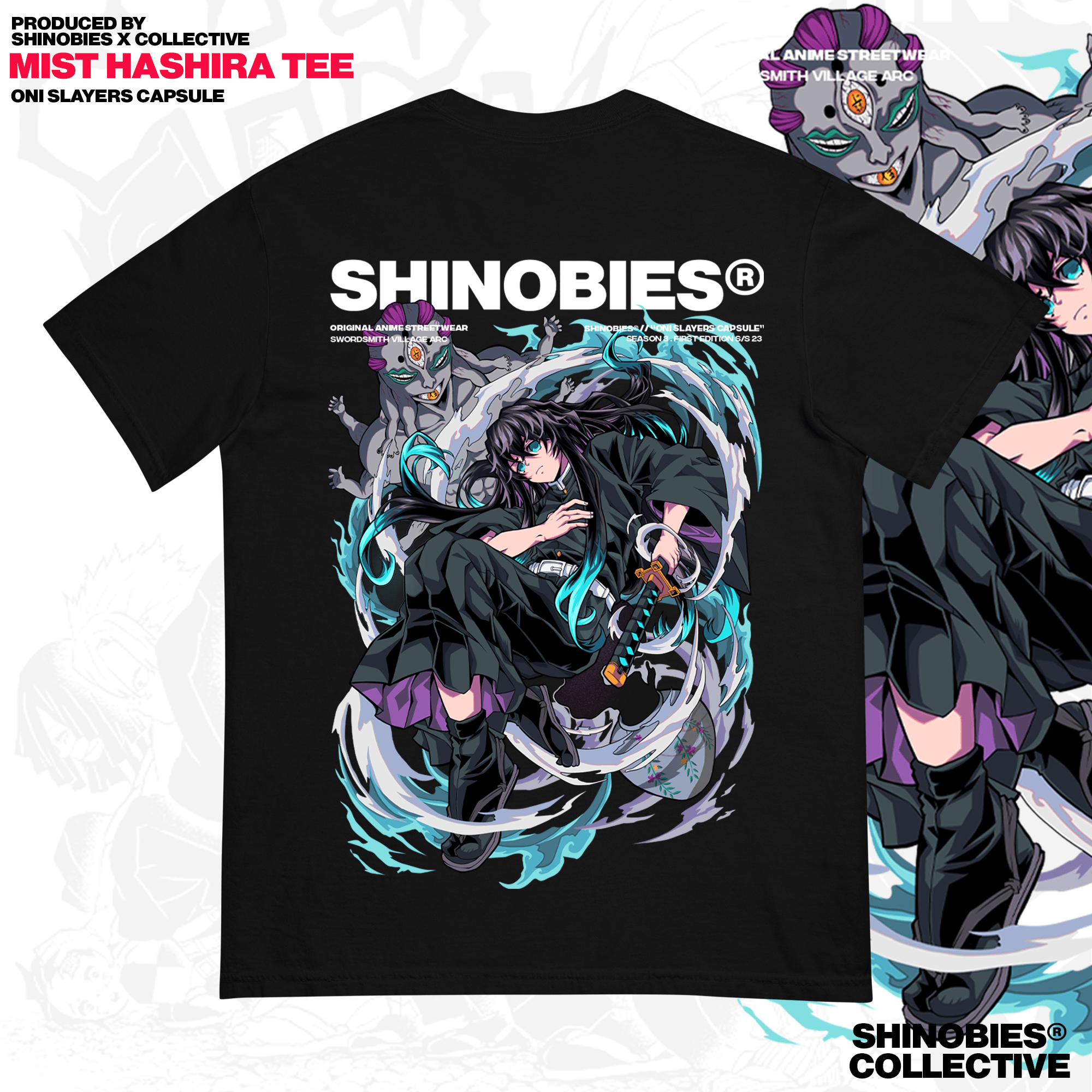 Shinobies XL / Black Mist Breathing Mist Pillar T-Shirt !