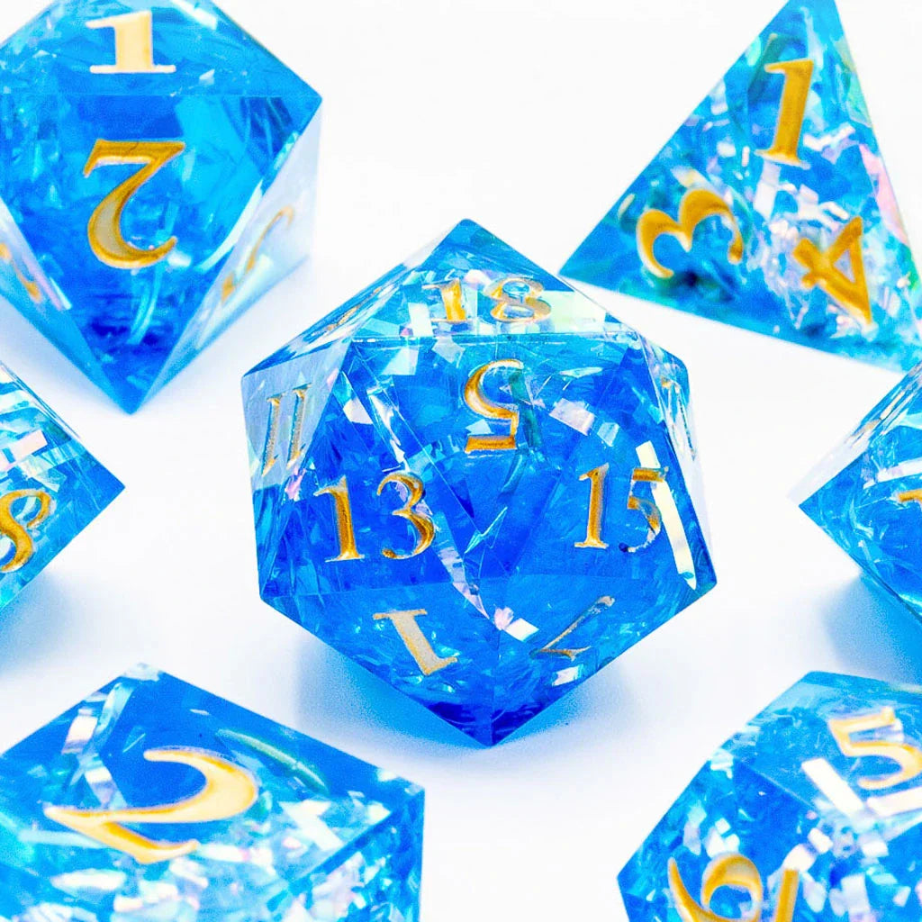 Skyward Spark | Sharp Edge Dice | 7 Piece Set - DICE
