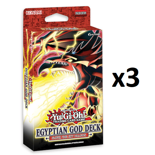 Yugioh Sealed 3x Yu-Gi-Oh! - Egyptian God Slifer The Sky Dragon Reprint Unlimited Edition Structure Deck 4012927167427