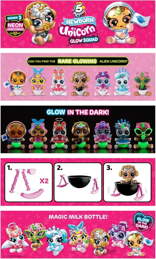 Snaps 5 Surprise Unicorn Squad Series 6 Newborn Glow Squad