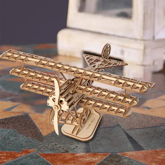 Snaps Airplane Bi-Plane TG301 3D Wooden Puzzle