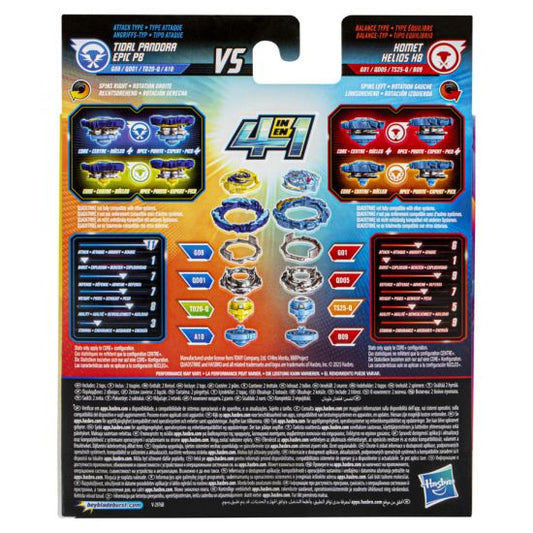 Snaps Beyblade Komet Helios H8 & Tidal Pandora Epic P8 Dual Pk