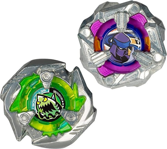 Snaps Beyblade X Knife Shinobi 4-80HN and Keel Shark 3-80F Top Dual Pack Set