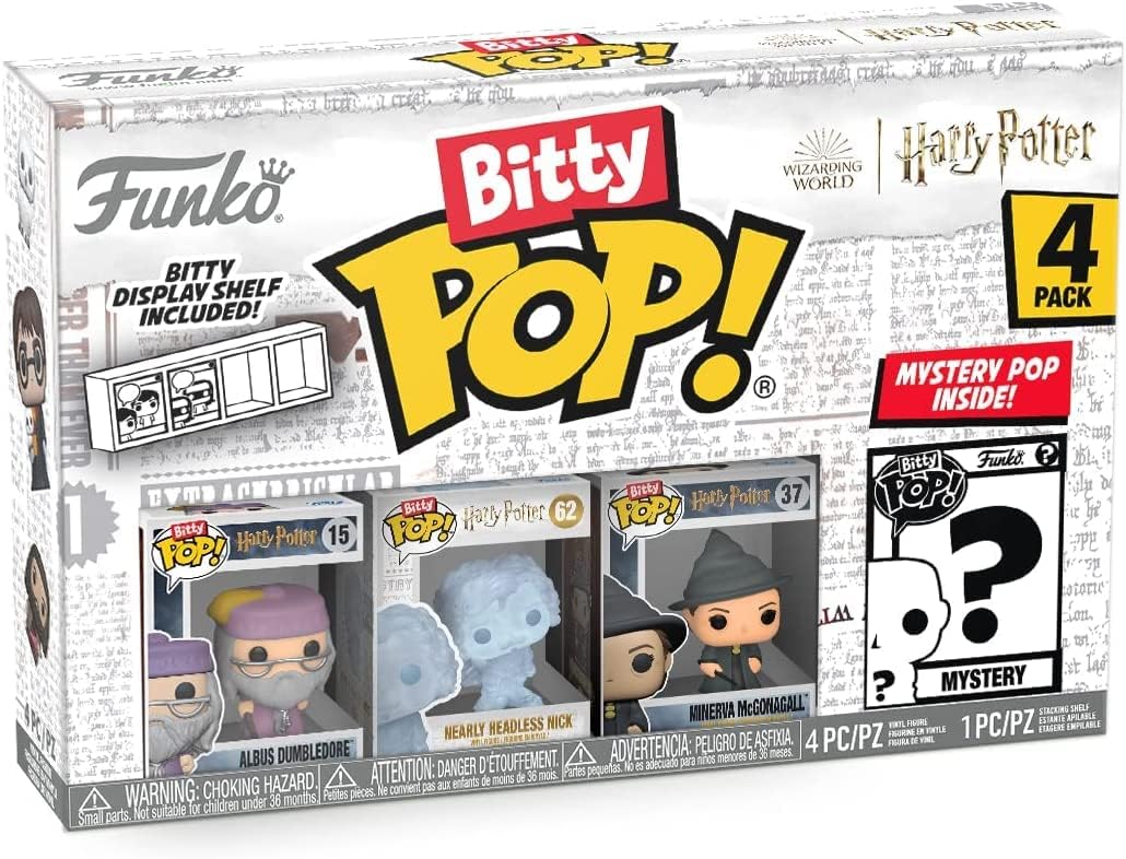 Snaps Dumbledore & Nearly Headless Nick & Prof McGonagall +1 Mystery Funko Bitty Pop: Harry Potter Multipack Series 1 - Choose Your Toy!