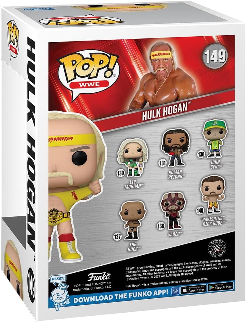 Snaps Funko Pop! WWE: Hulk Hogan hulkamania With Belt