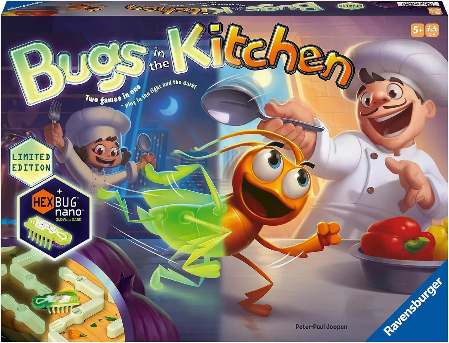 Snaps Glow in the Dark Bugs in the Kitchen Board Game