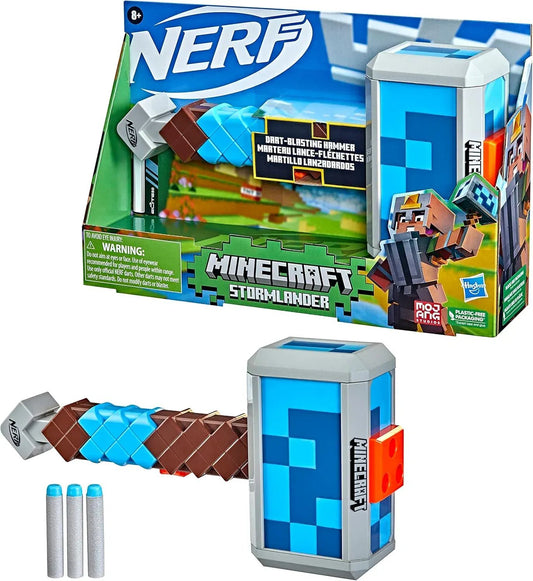 Snaps Nerf Minecraft Stormlander Dart-Blasting Hammer