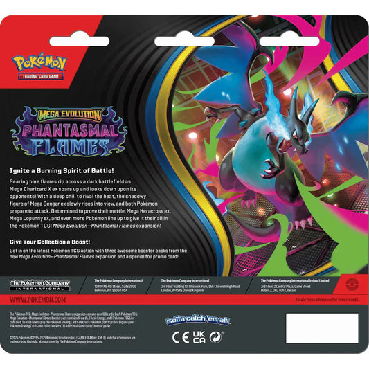 Snaps Pokemon TCG: Mega Evolution Phantasmal Flames - 3 Pack