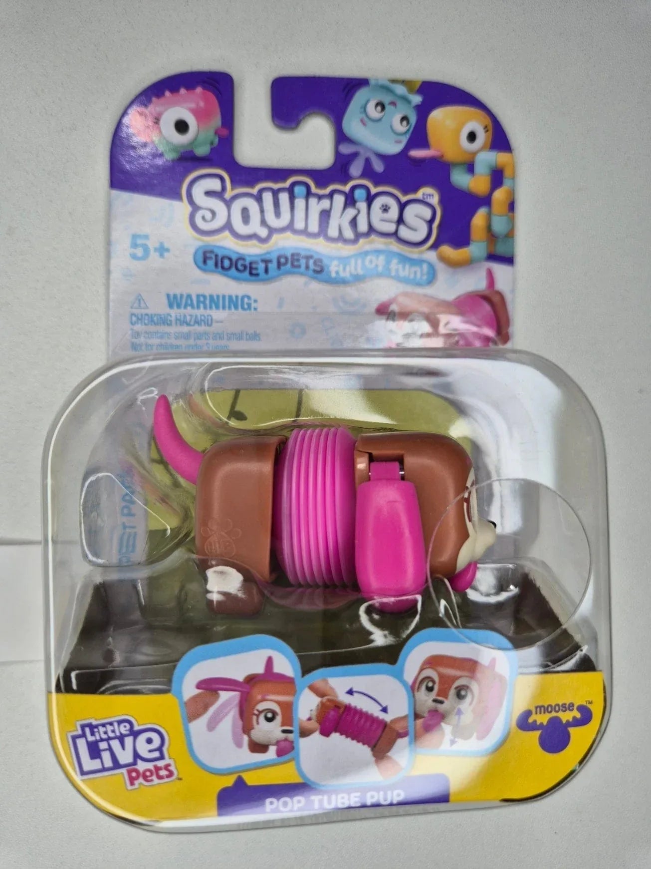 Snaps Pop Tube PUP - Brown Little Live Pets Squirkies
