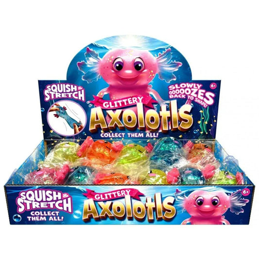 Snaps Random Colour Axolotl Glitter Squishies Stress Fidget Toy