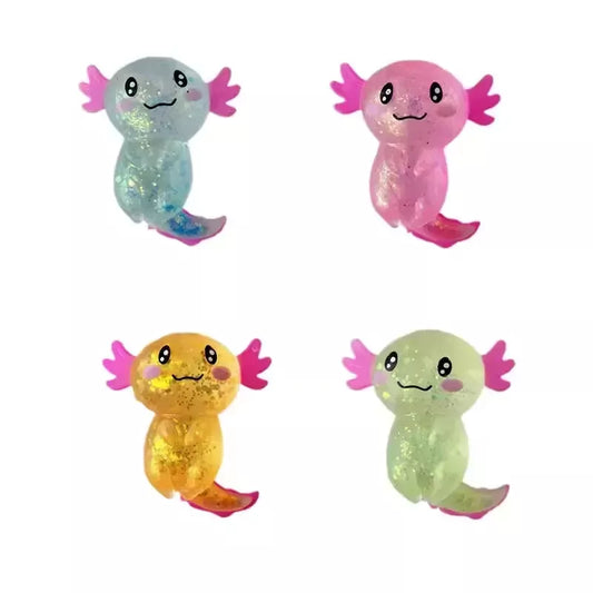 Snaps Random Colour Axolotl Glitter Squishies Stress Fidget Toy