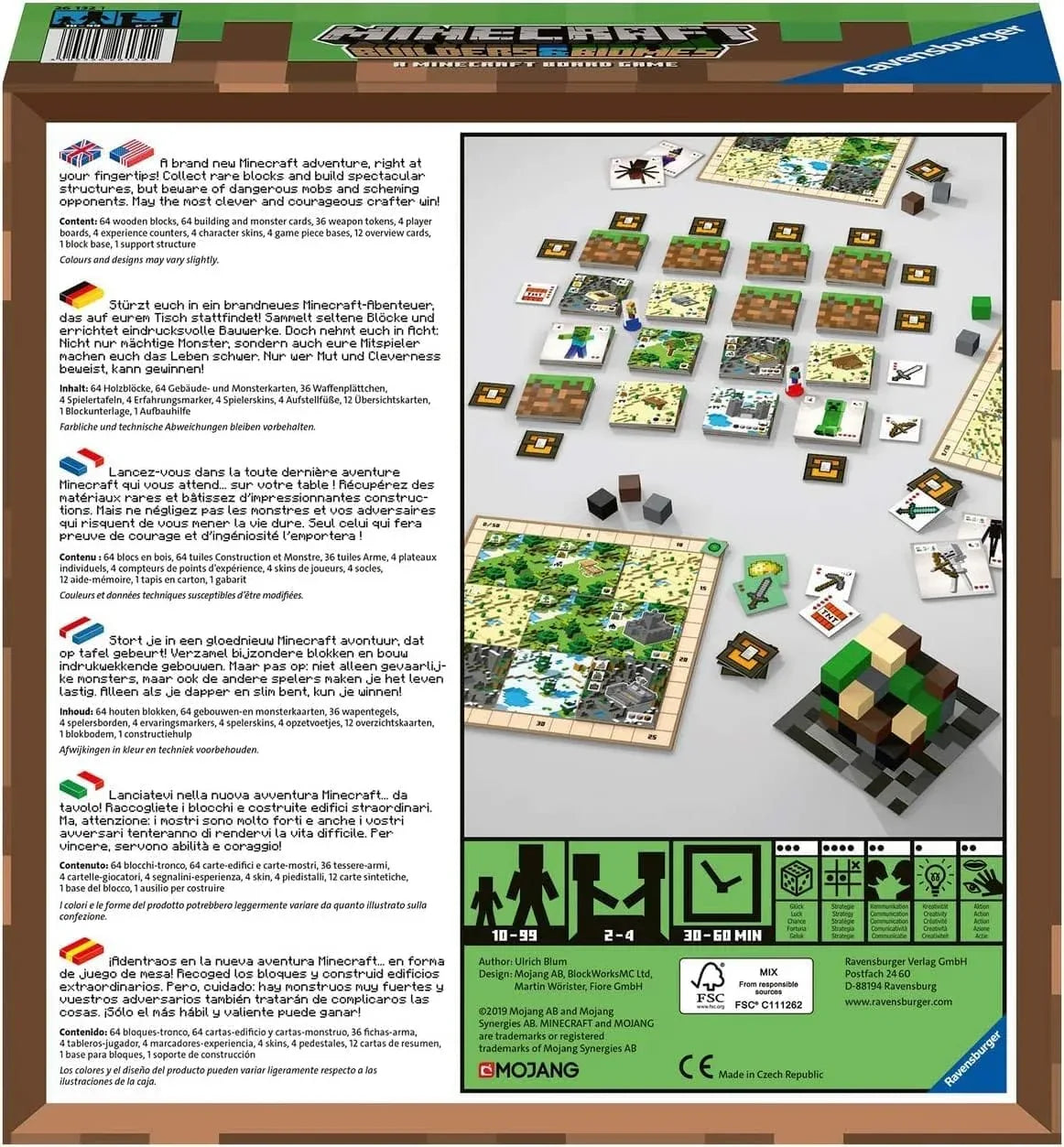 Snaps Ravensburger Minecraft Builders & Biomes Strategy Board Game