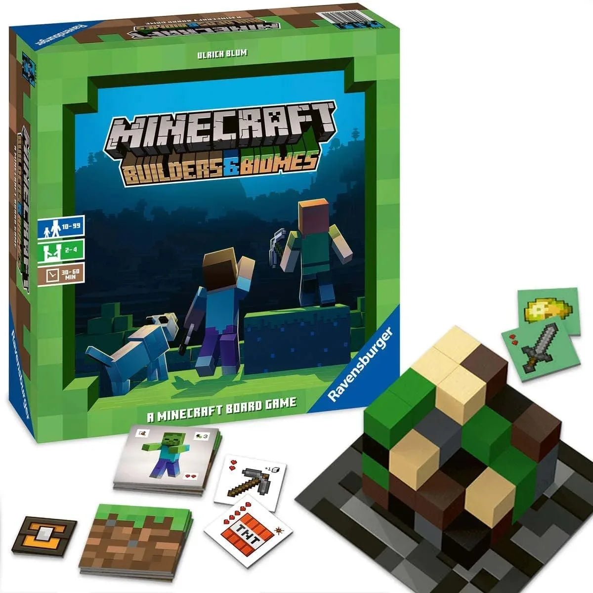 Snaps Ravensburger Minecraft Builders & Biomes Strategy Board Game