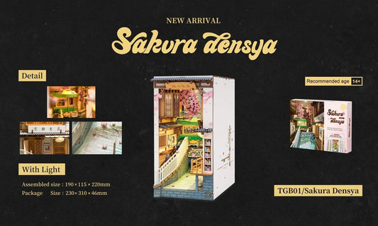 Snaps Rolife Sakura Densya DIY Book Nook Shelf Insert Kit TGB01