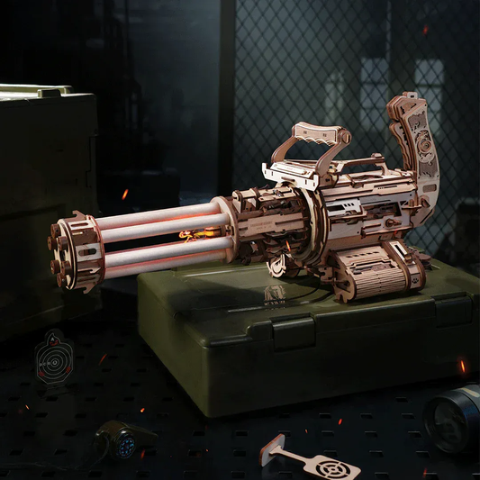 Snaps Rotating-Barrel Machine Gun 3D Wooden Puzzle