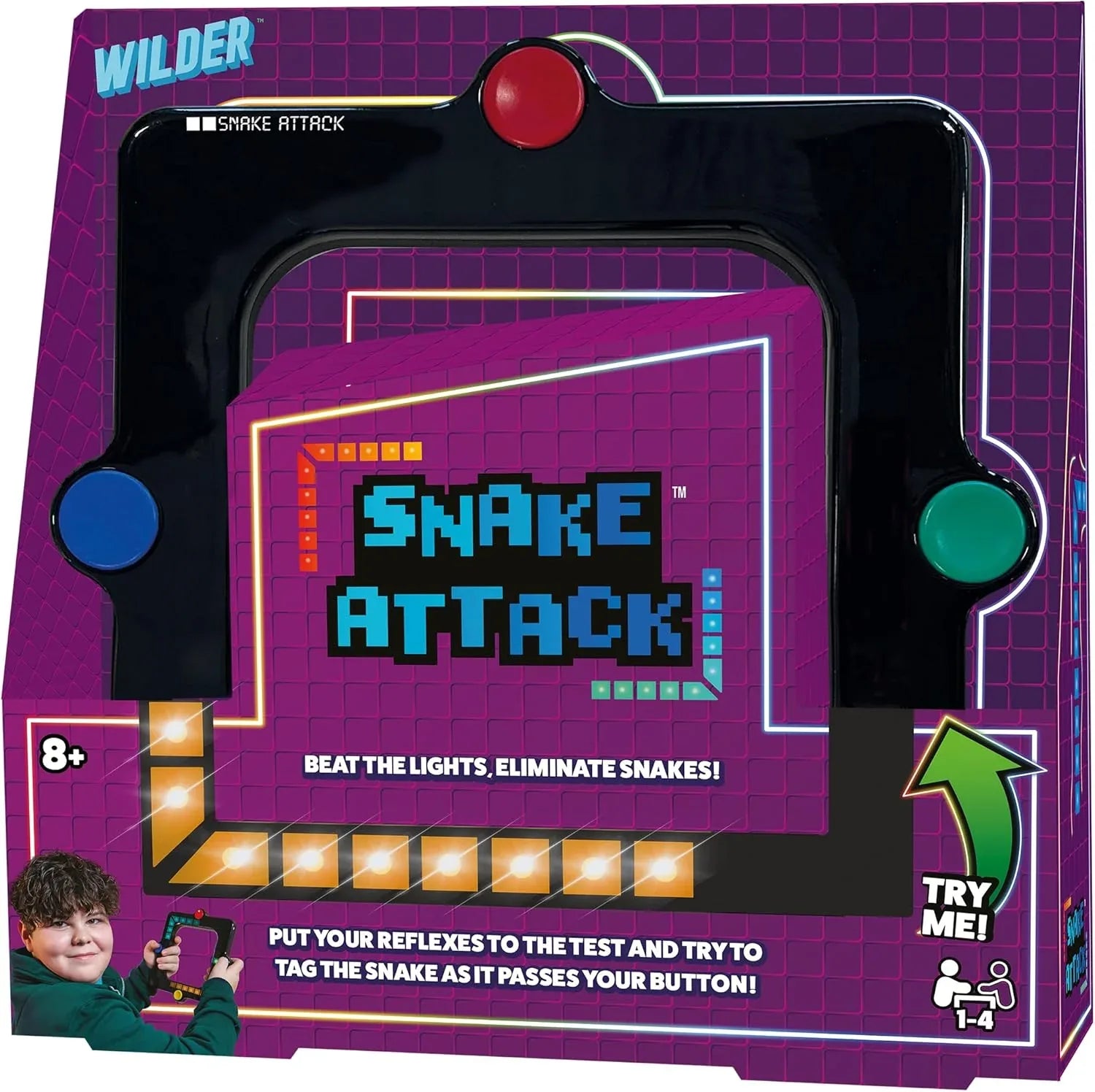 Snaps Snake Attack - Handheld Electronic Light up Game