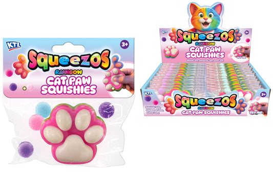 Snaps Squishy Rainbow Cat Paw With Bobbles