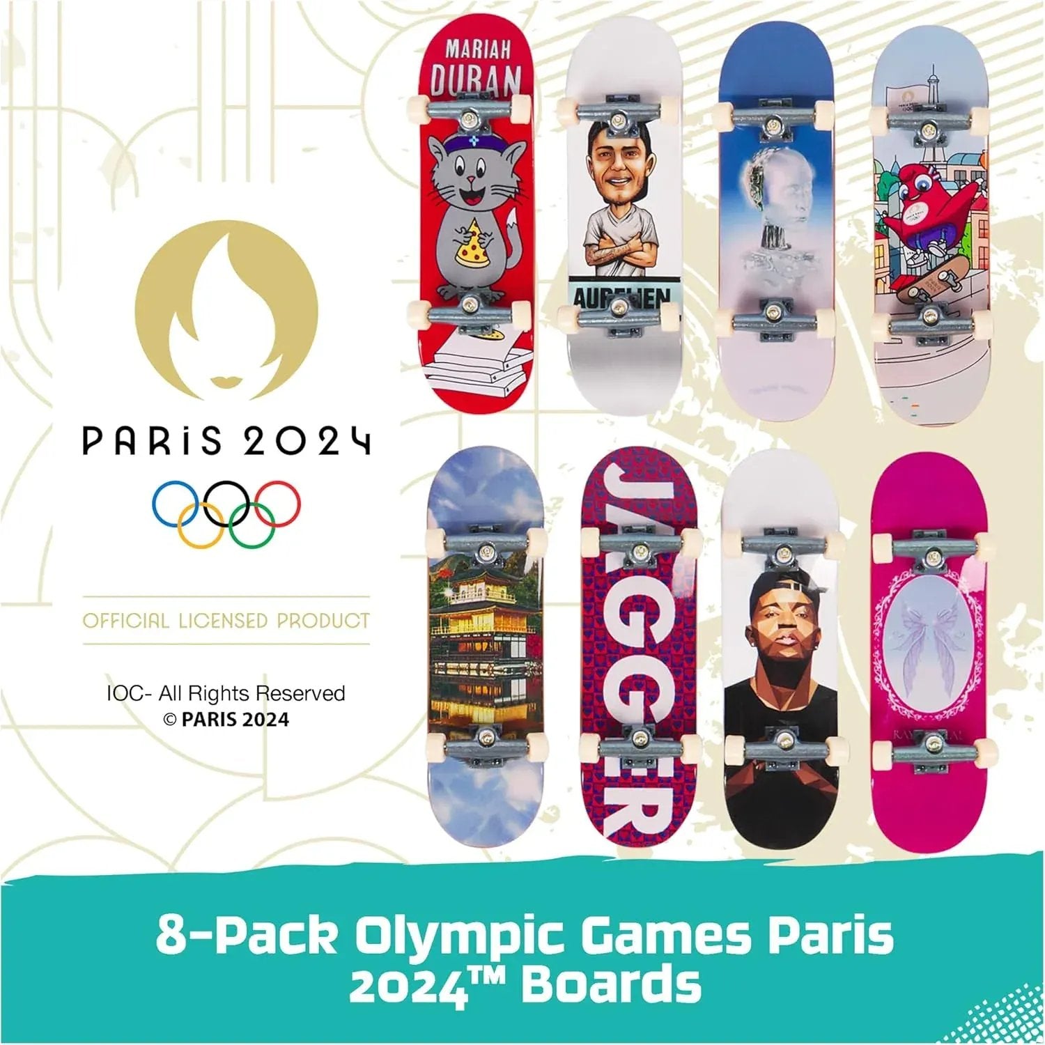 Snaps Tech Deck Fingerboards 8 Pack Olympic Games Paris 2024